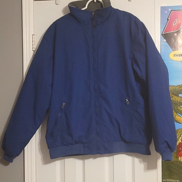 Dark Blue L.L. Bean Warm Up Bomber Jacket - Picture 2 of 8